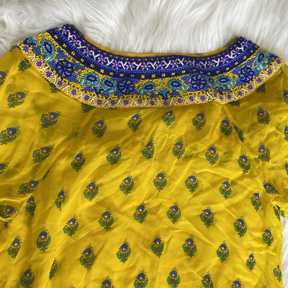 Calypso St. Barth beaded silk tunic size S - Picture 7 of 8